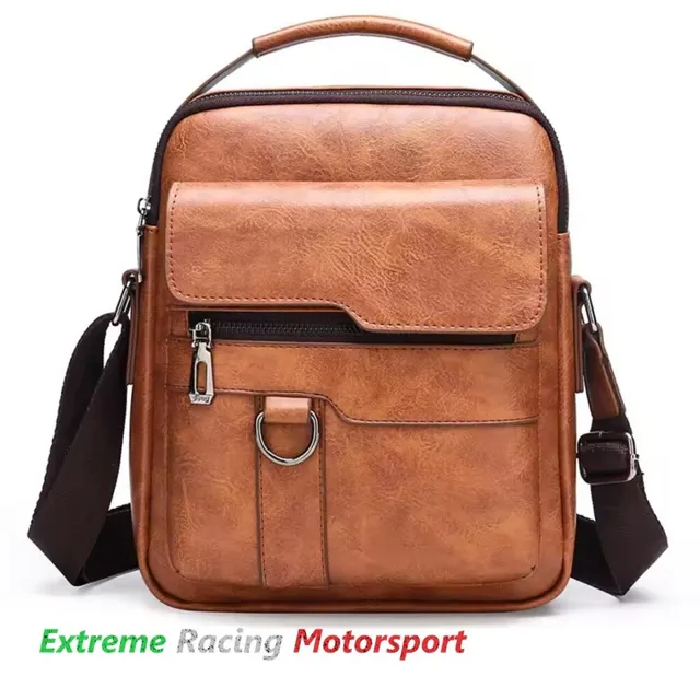 Xtreme Racing Portafogli e Articoli in Ecopelle borsello uomo marrone 26 cm capiente