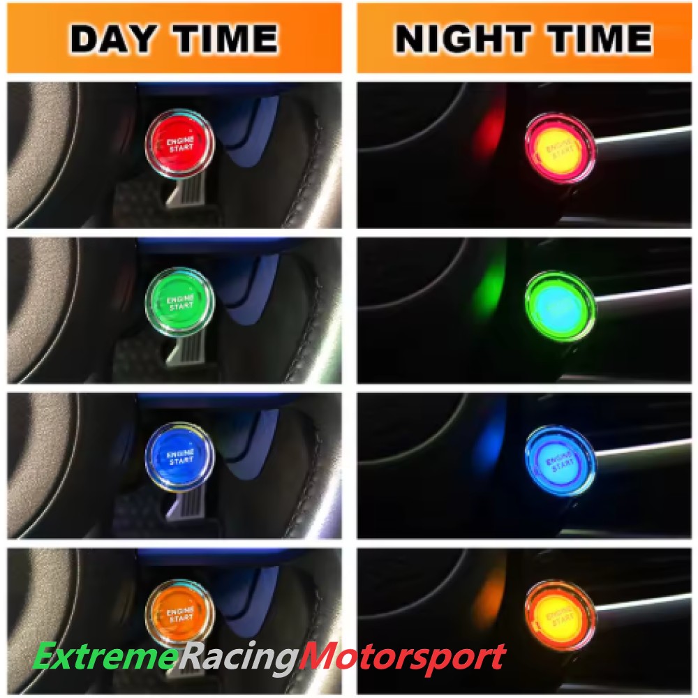 Xtreme Racing Decorazioni Auto e Adesivi Engine Start pulsante avviamento 12 V verde foro 22 mm