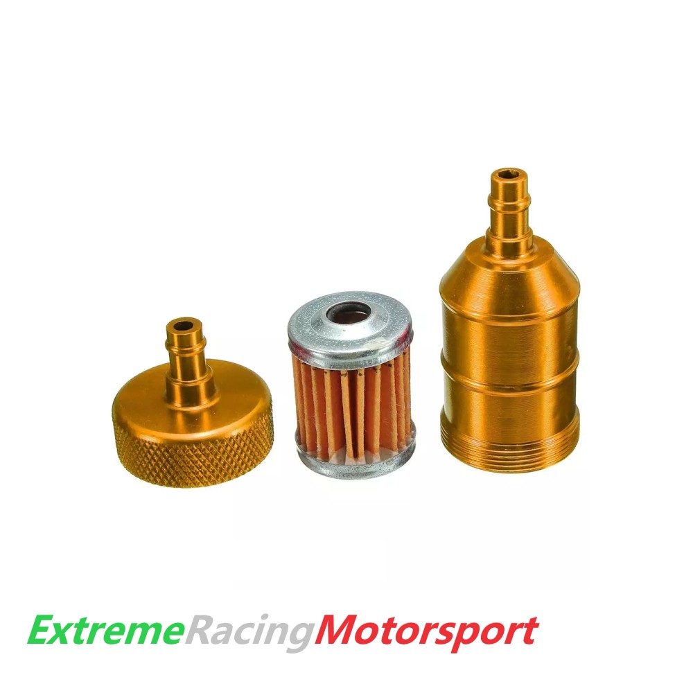 Xtreme Racing Filtri Olio e Carburante filtro carburante in alluminio oro 6 mm bassa pressione