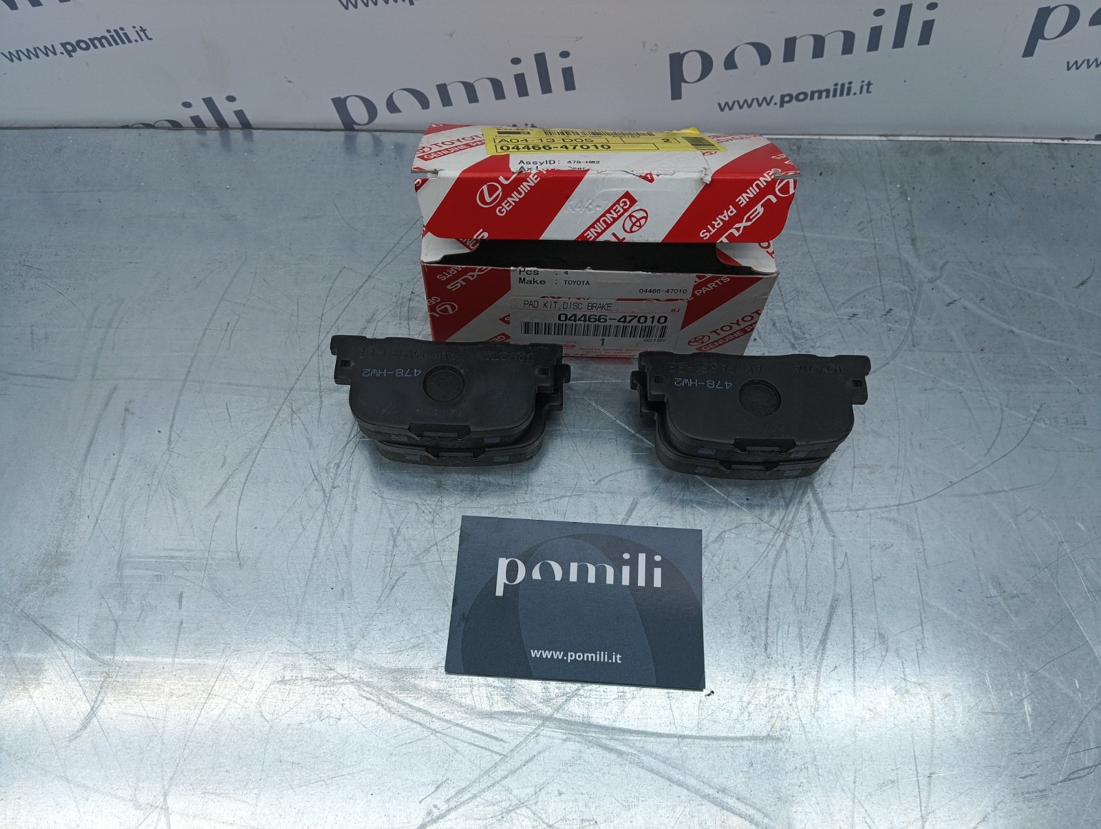 Pomili Freni e ricambi 04466-47010 pastiglie freno Toyota Prius Corolla usate