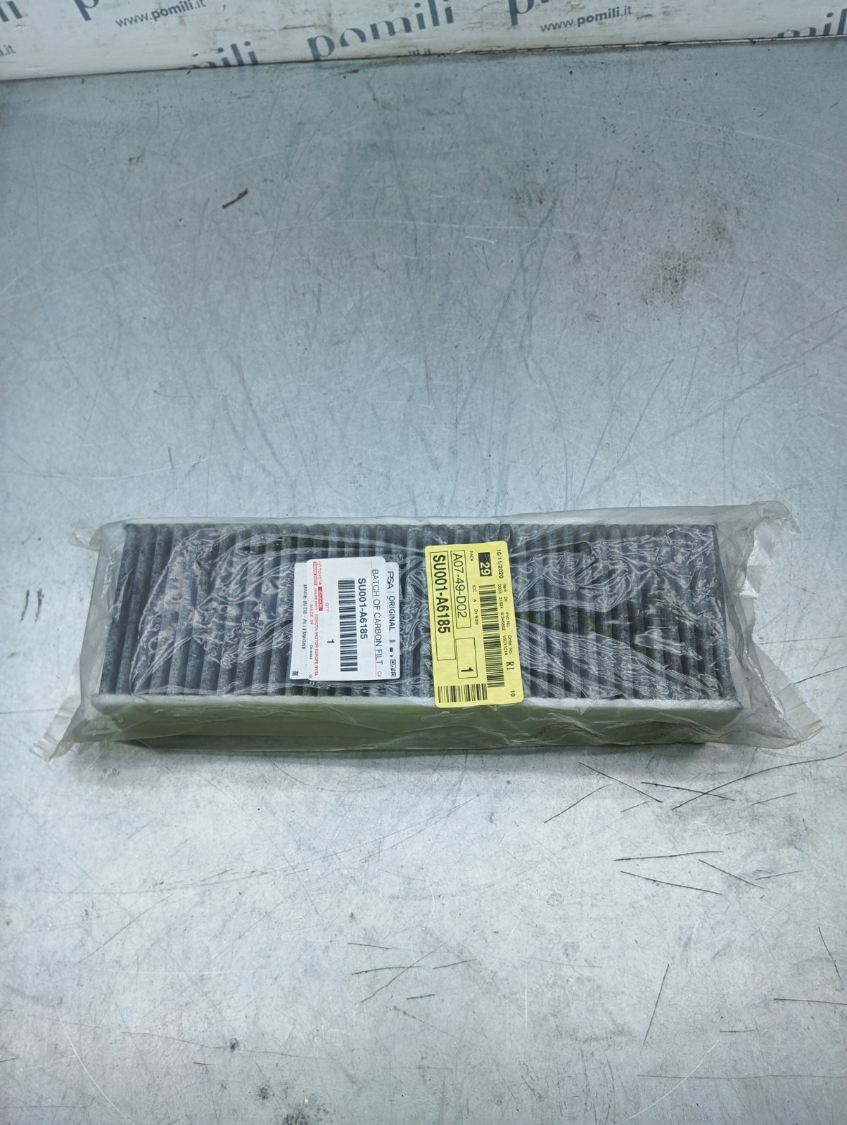 Pomili Climatizzazione Filtro abitacolo carbone attivo Toyota Proace/City (2013-2024) SU001-A6185 filtro carbone attivo