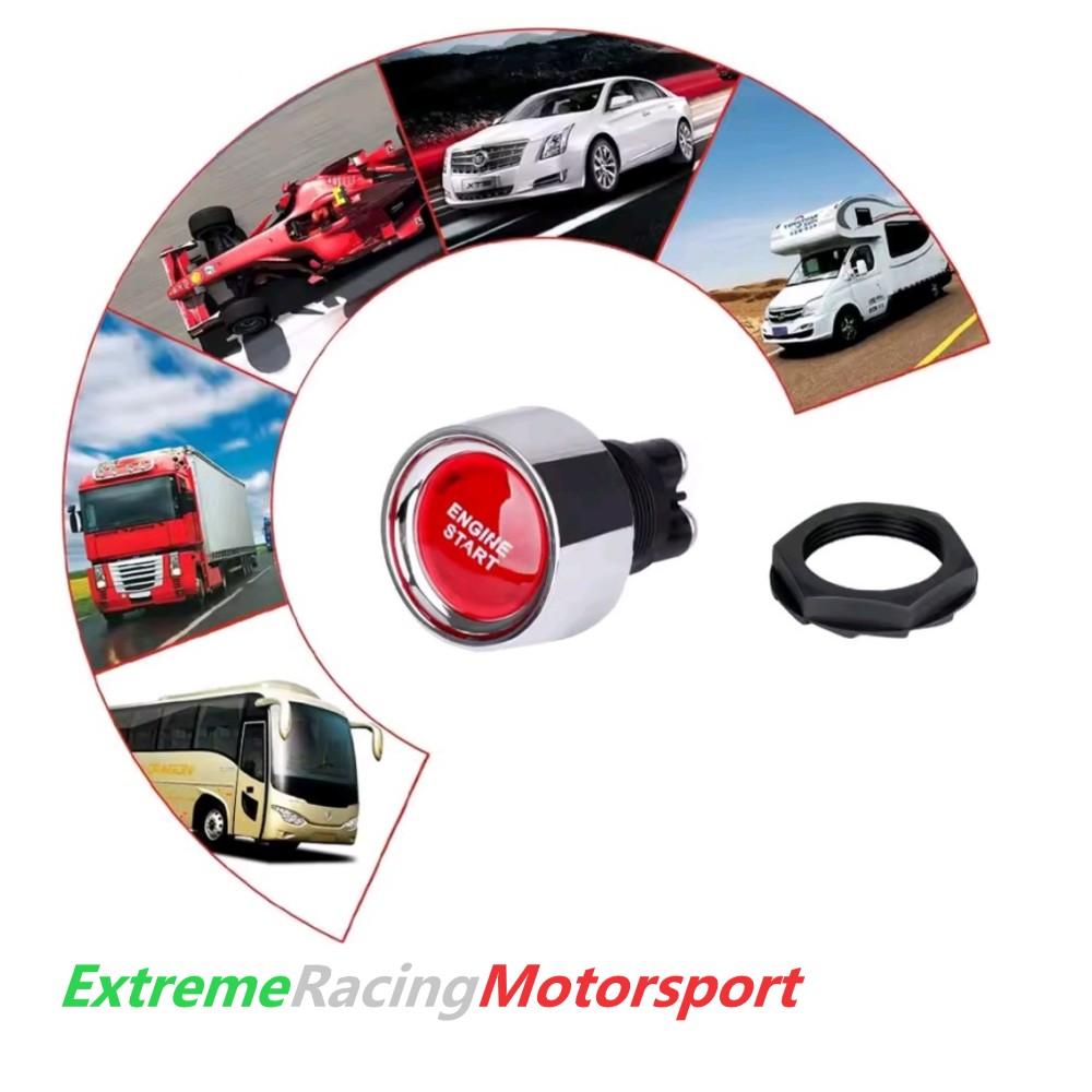 Xtreme Racing Decorazioni Auto e Adesivi Pulsante Engine Start 12V rosso foro 22 mm
