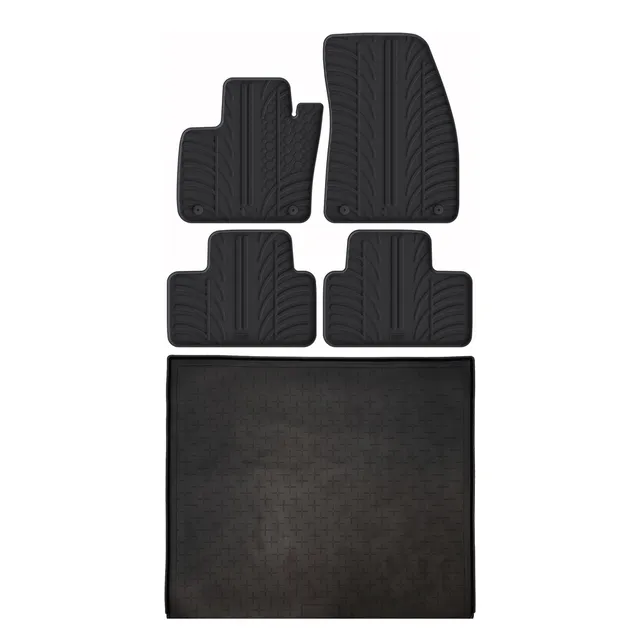 Travall Bundles Volvo XC40 2017- kit vasca bagagliaio e tappetini gomma