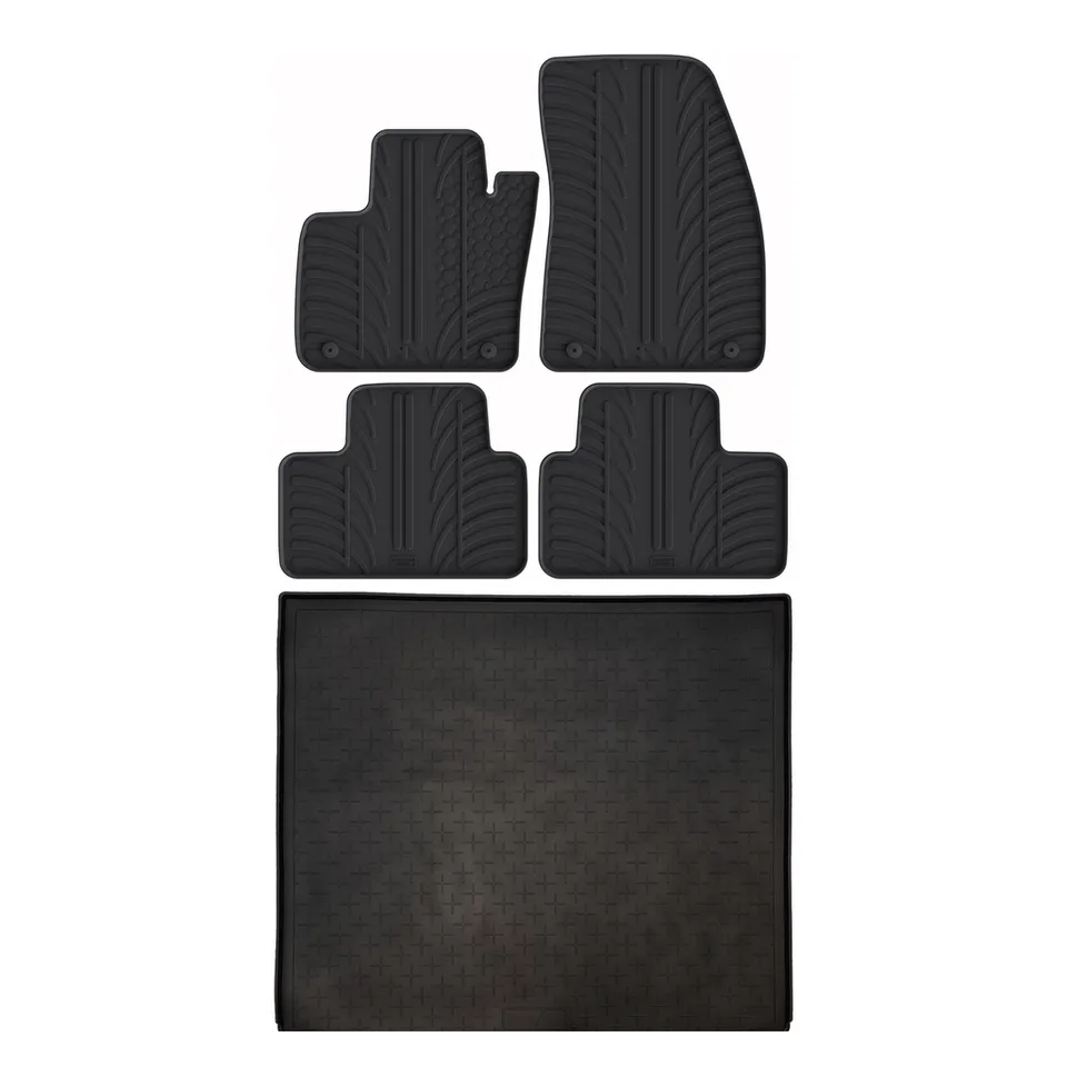 Travall Bundles Volvo XC40 2017- kit vasca bagagliaio e tappetini gomma