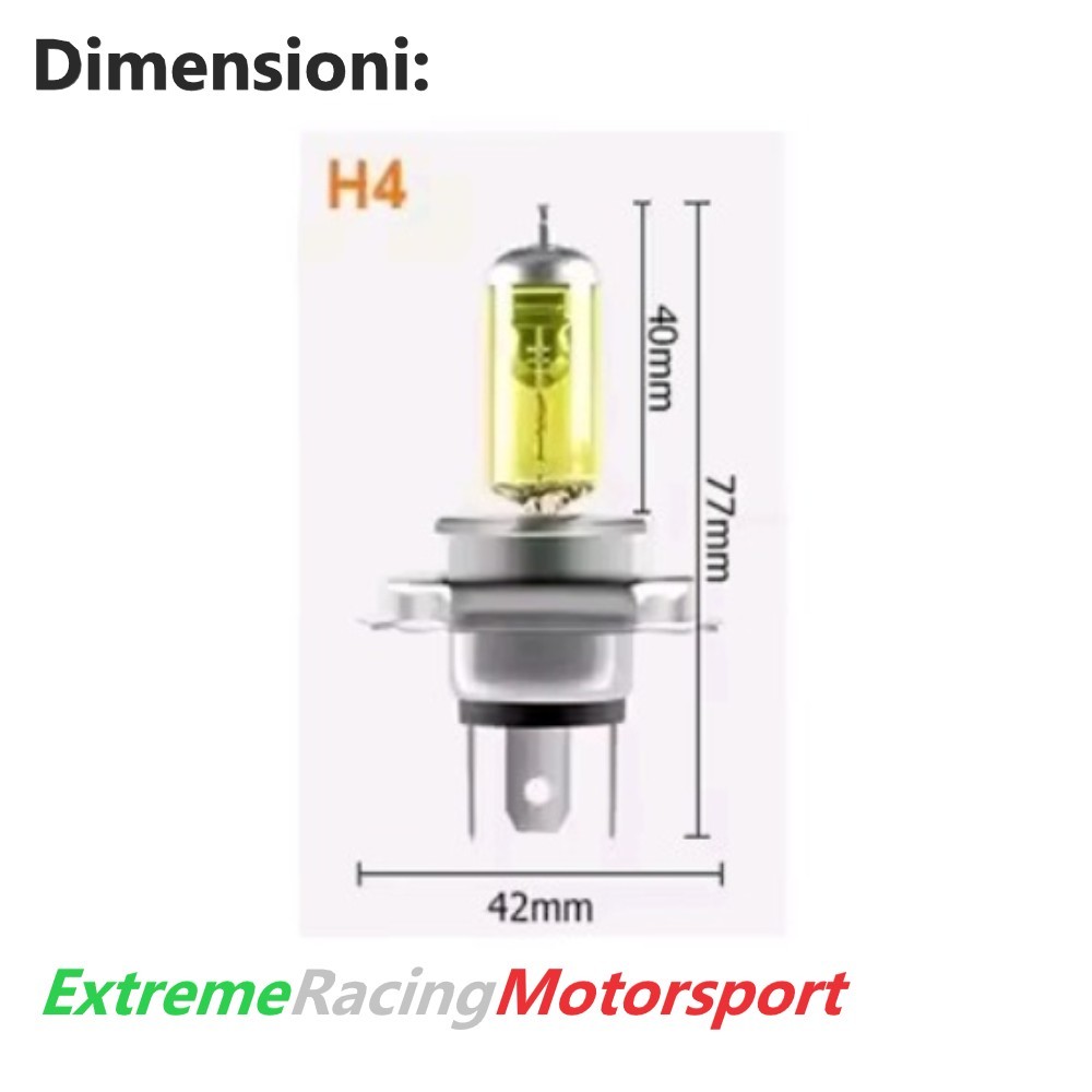 Xtreme Racing Lampadine LED ERM Alo3000K H4 coppia gialle 3000K 60/55 W