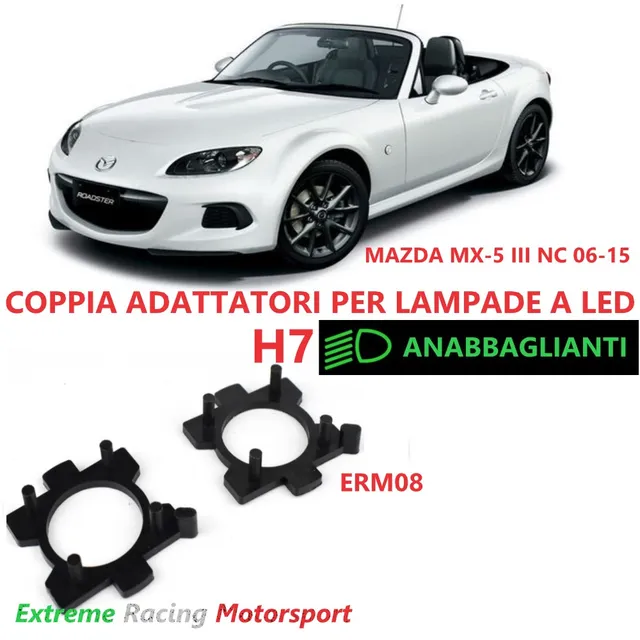 Xtreme Racing Accessori per Illuminazione LED ERM008 adattatori H7 MX-5 NC
