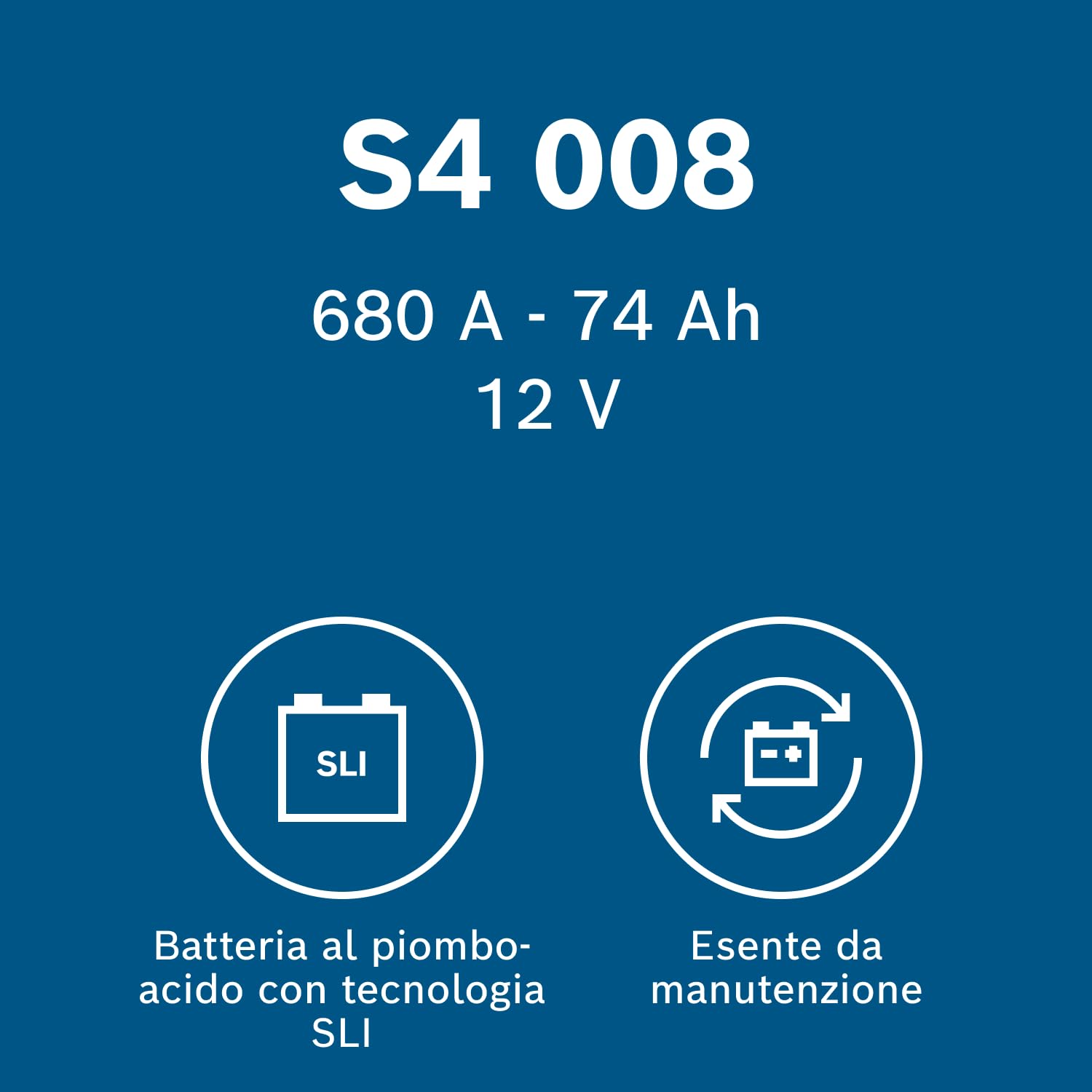 Bosch Batterie S4008 batteria auto 74 Ah 680 A 12 V