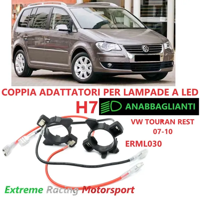 Xtreme Racing Accessori per Illuminazione LED ERML30 adattatori H7 VW Touran Restyling