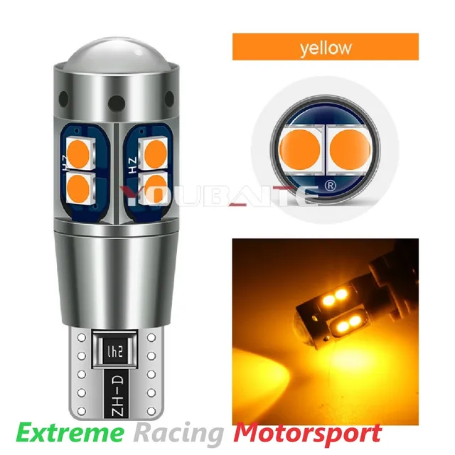 Xtreme Racing Lampadine LED ERM Youbante T10 W5W arancioni 10 LED CANBUS