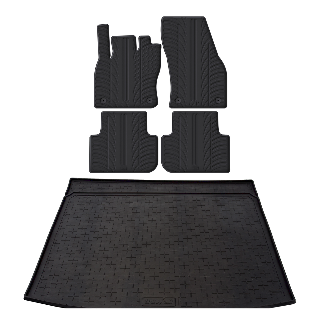 Travall Bundles VW Tiguan tappetini e vasca gomma 2016-2024 protezione