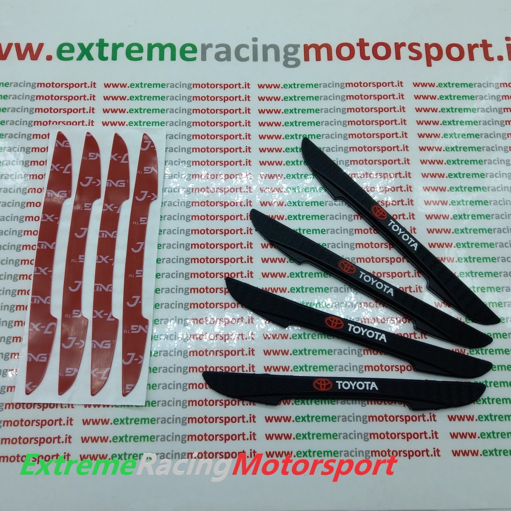 Xtreme Racing Decorazioni Auto e Adesivi Kit Protezione Sportelli Toyota antiurto gomma nero 4 pezzi