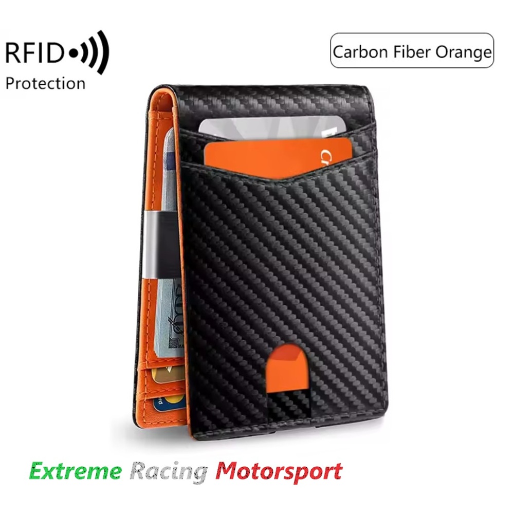 Xtreme Racing Portafogli e Articoli in Ecopelle portafoglio Carbon Look con protezione RFID