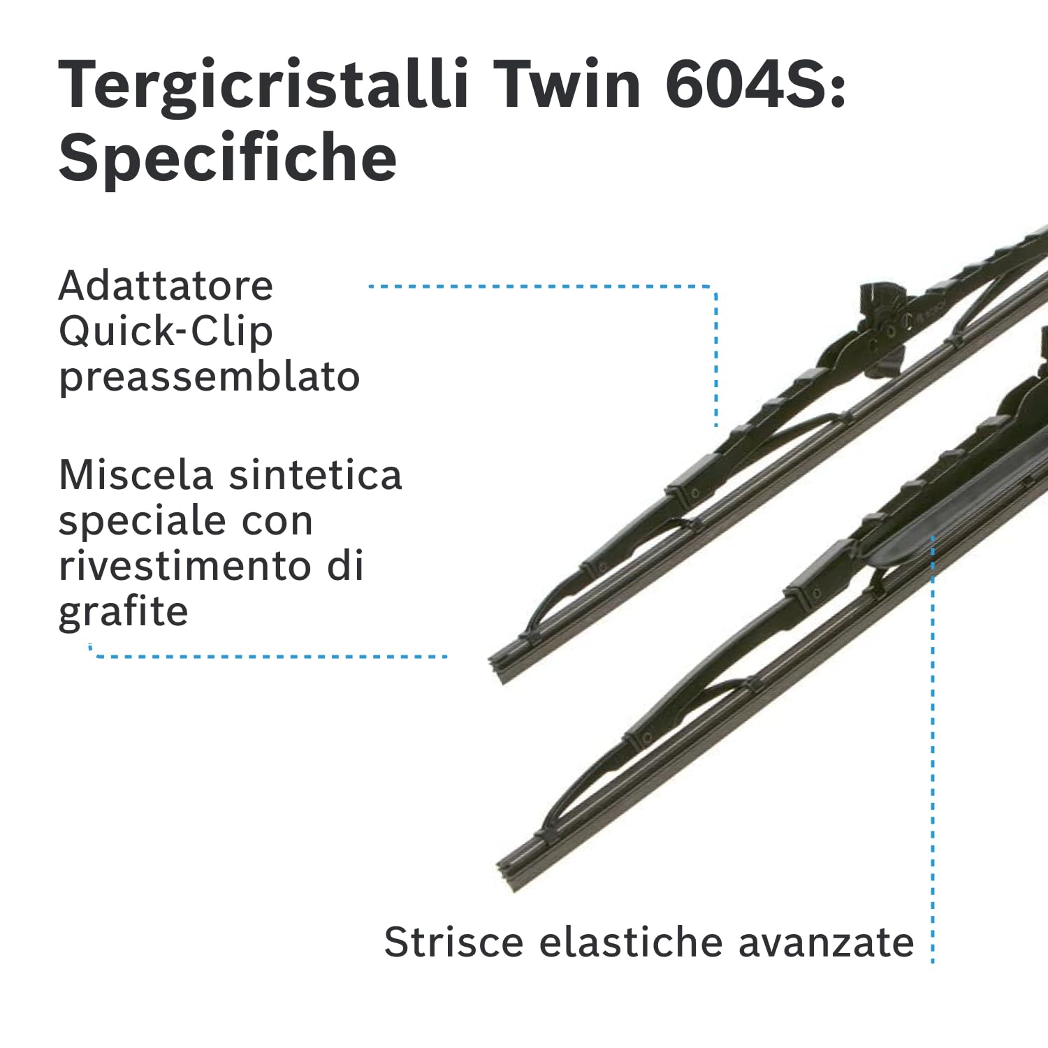 Bosch Twin 3397118303 spazzole tergicristallo anteriori con spoiler 600/450 mm