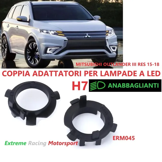 Xtreme Racing Accessori per Illuminazione LED ERM045 adattatori H7 Mitsubishi Outlander III Restyling