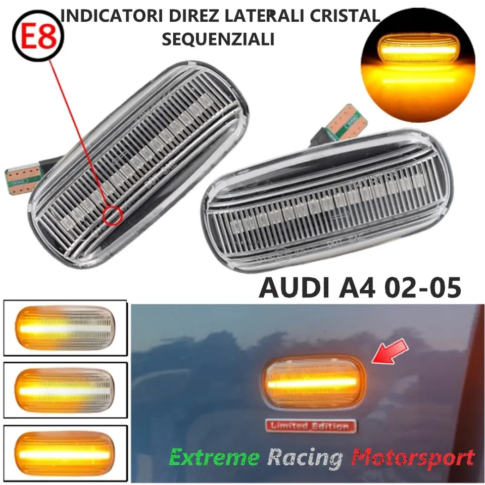 Xtreme Racing Indicatori di Direzione LED dinamici Audi A4 02-05 coppia fumé CANBUS
