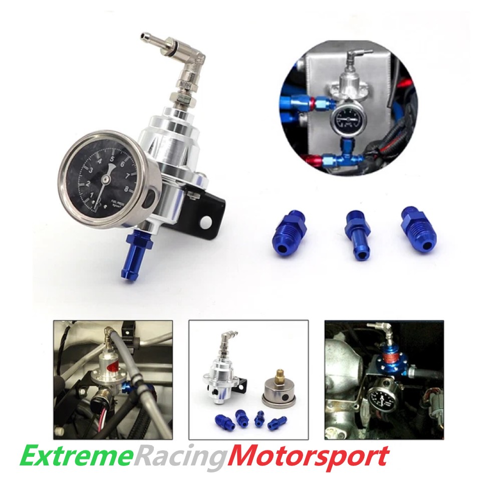 Xtreme Racing Impianto Carburante Regolatore pressione benzina Silver 0-8 bar