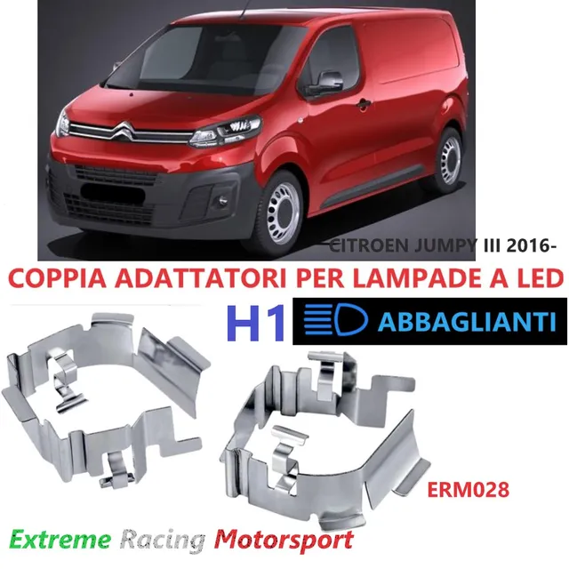 Xtreme Racing Accessori per Illuminazione LED ERM028 adattatori H1 Citroën Jumpy III 2016-