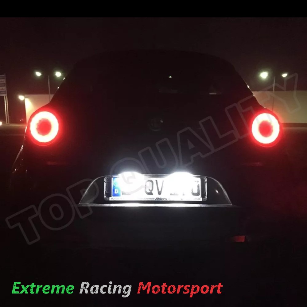 Xtreme Racing Accessori per Illuminazione LED ERM PLLED Alfa Romeo MiTo 2008–2018 placchette targa, coppia