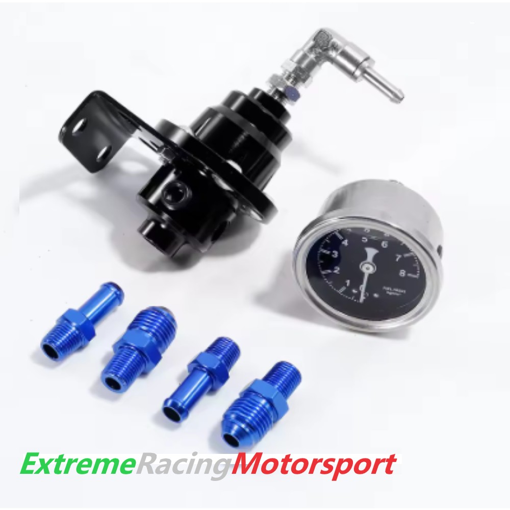 Xtreme Racing Impianto Carburante e Regolatori di Pressione Regolatore Pressione Benzina BLACK regolatore nero