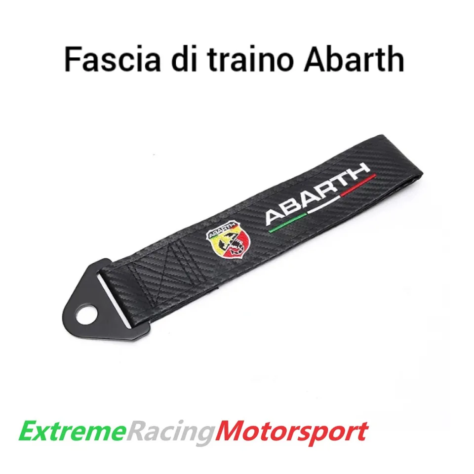 Xtreme Racing Decorazioni Auto e Adesivi Cinta di Traino Abarth carbon look nera