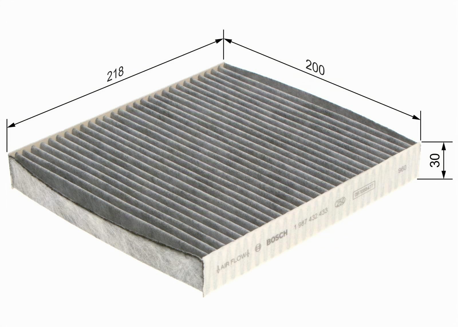 Bosch Filtri 1987432433 filtro abitacolo carboni attivi antipolline