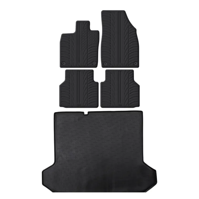 Travall Bundles Audi Q4 e-tron Tappetino bagagliaio e tappetini auto in gomma 2021- kit 2 pezzi resistente