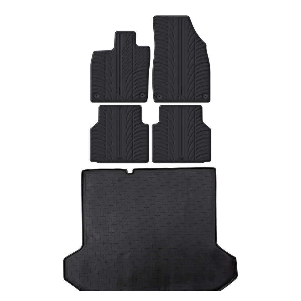Travall Bundles Audi Q4 e-tron Tappetino bagagliaio e tappetini auto in gomma 2021- kit 2 pezzi resistente
