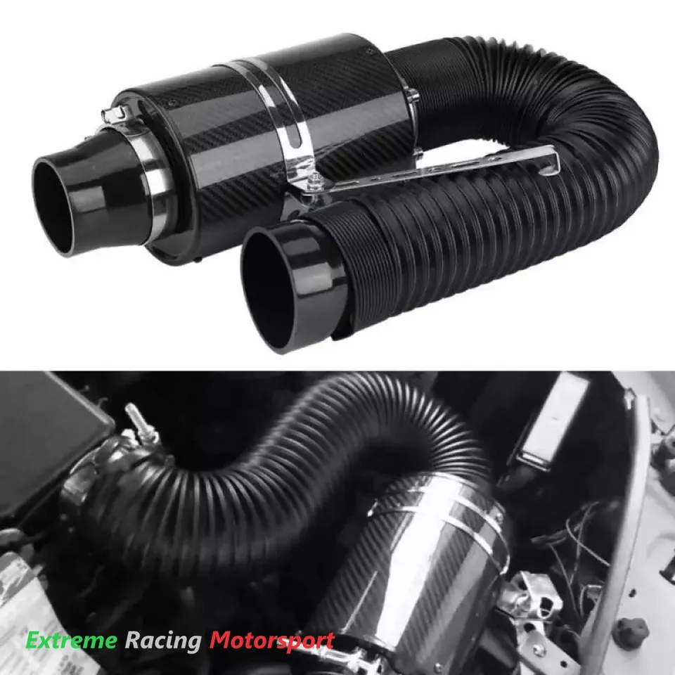 Xtreme Racing Filtri Aria Filtro Aria Aspirazione Diretta in Carbonio ERM Bianco 76 mm lavabile