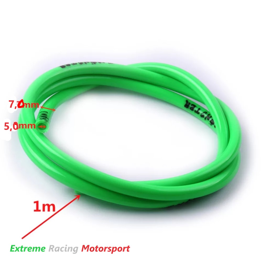 Xtreme Racing Impianto Carburante Tubo siliconico benzina 5×7 mm verde 1 m bassa pressione