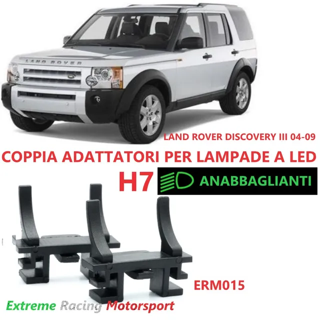Xtreme Racing Accessori per Illuminazione LED ERM015 Land Rover Discovery III 04-09 Adattatori H7 ABS