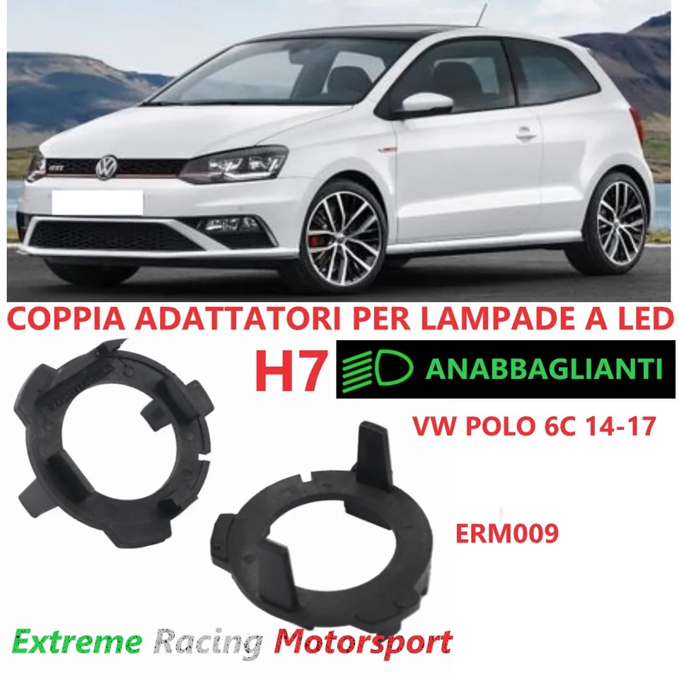Xtreme Racing Accessori per Illuminazione LED ERM009 adattatori H7 VW Polo 6C coppia