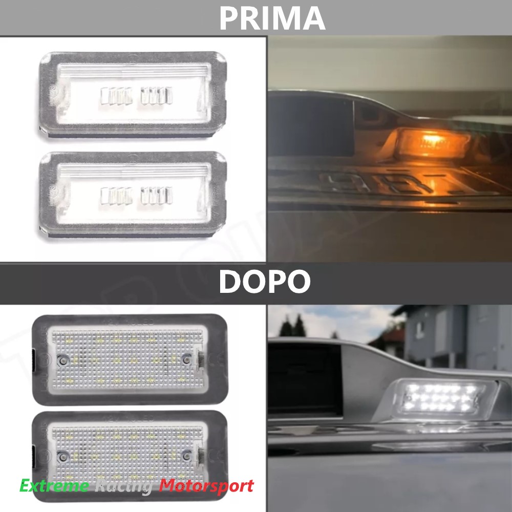 Xtreme Racing Accessori per Illuminazione LED Abarth 500 placchette LED targa coppia bianco IP68