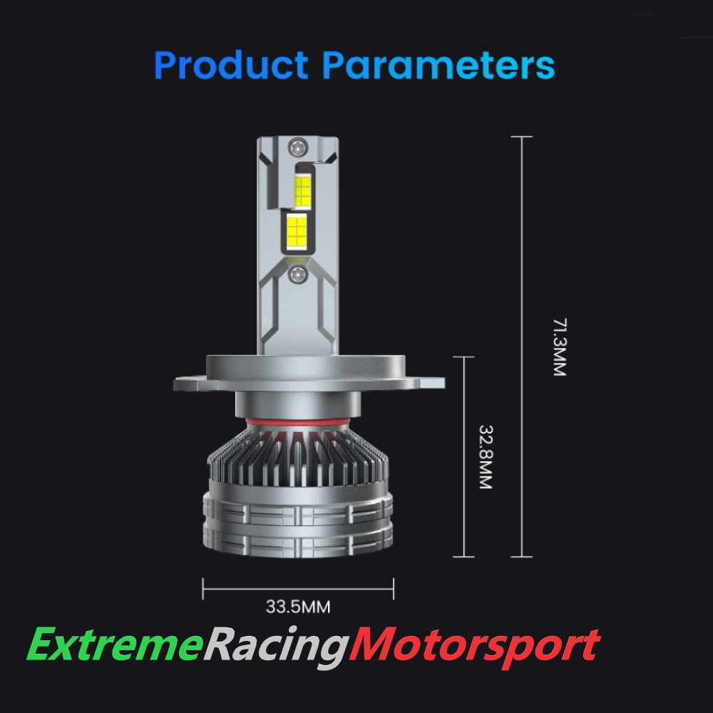 Xtreme Racing Lampadine LED Extreme Vision N2 130W H4 coppia 6000K