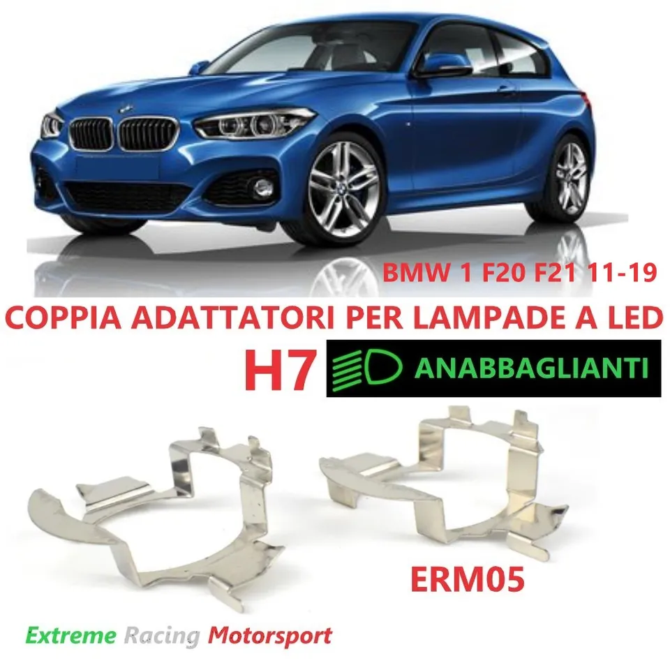 Xtreme Racing Adattatori Portalampade a Led ERM005 Bmw 1 F20 F21 11-19 H7