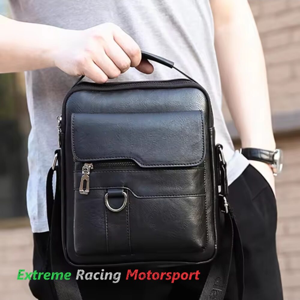 Xtreme Racing Portafogli e Articoli in Ecopelle Borsello Uomo Ecopelle Black nero con scomparti