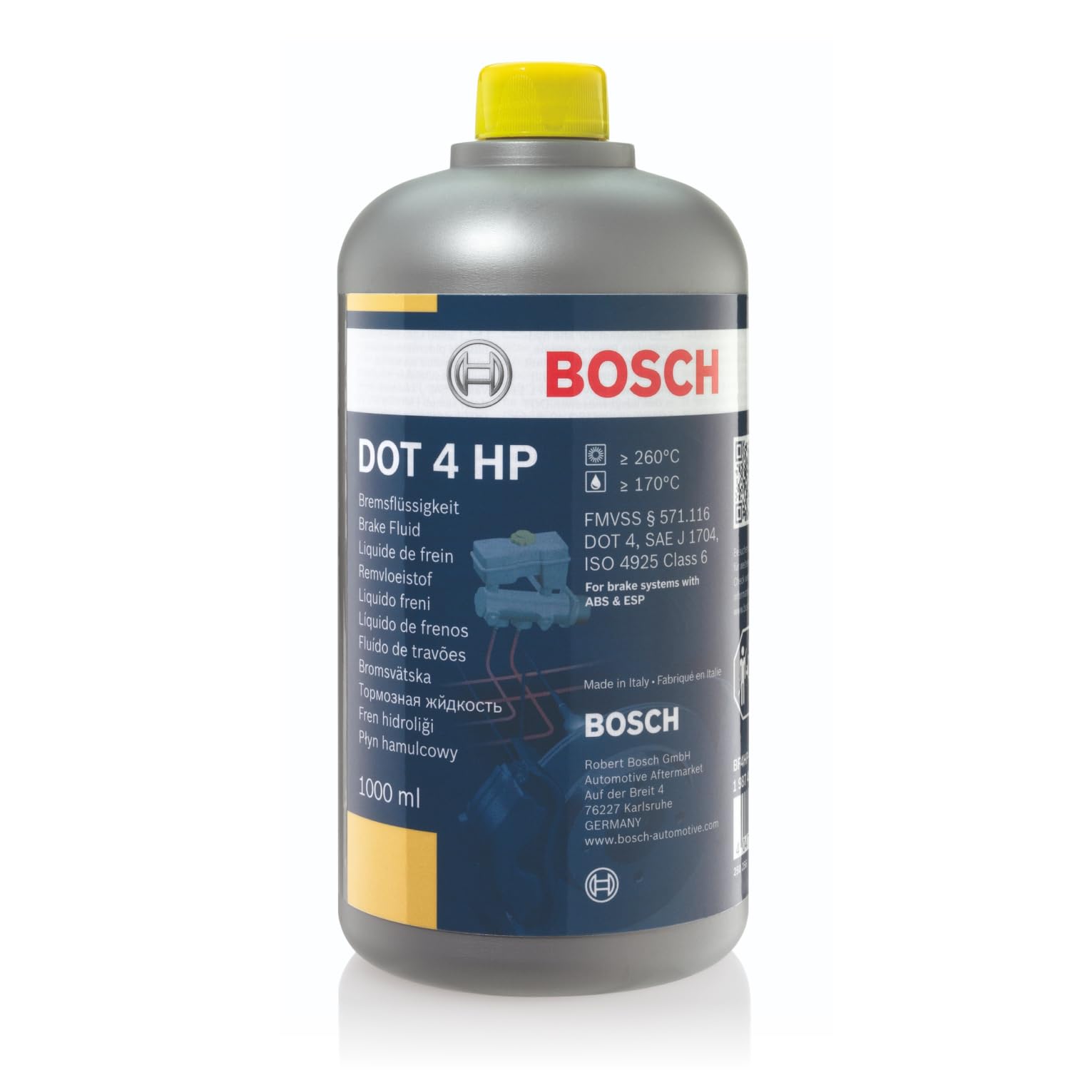 Bosch Sistema frenante DOT 4 HP liquido freni 1 L per ABS ESP