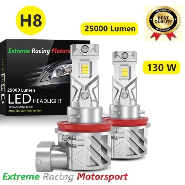 Xtreme Racing Lampadine LED XTRMVS25 H8 lampadine 12 V 2 pezzi luce bianco ghiaccio