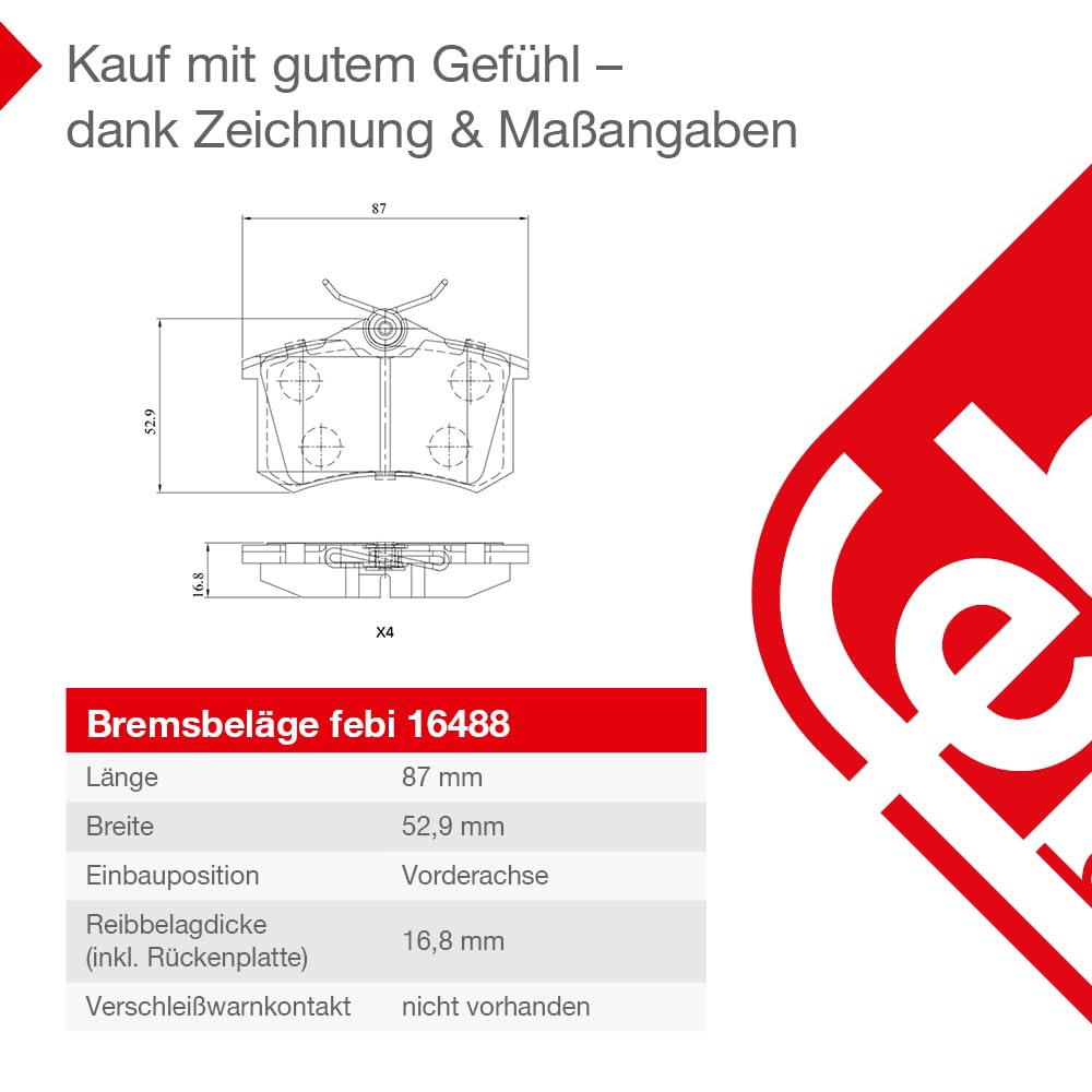 Bilstein Frenante 16488 pastiglie freno posteriori ECE R90