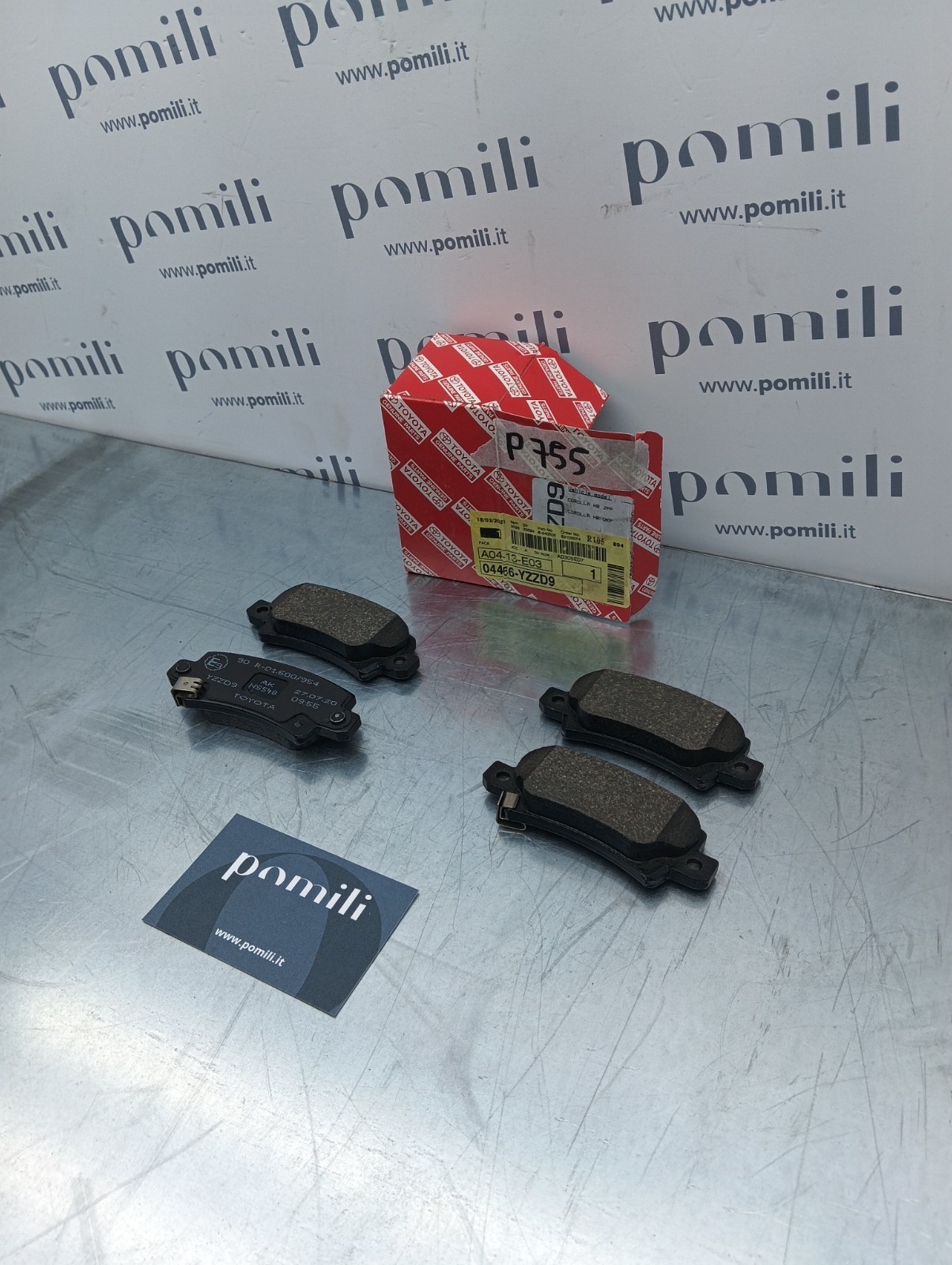 Pomili Freni e ricambi Kit pastiglie freni Toyota Corolla 04466-YZZD9 nuovo
