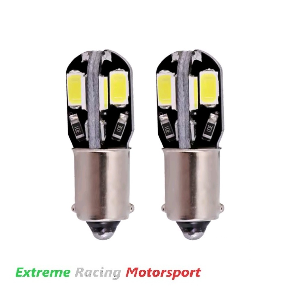 Xtreme Racing Lampadine LED Luci Targa BA9S 8L lampadine bianche coppia