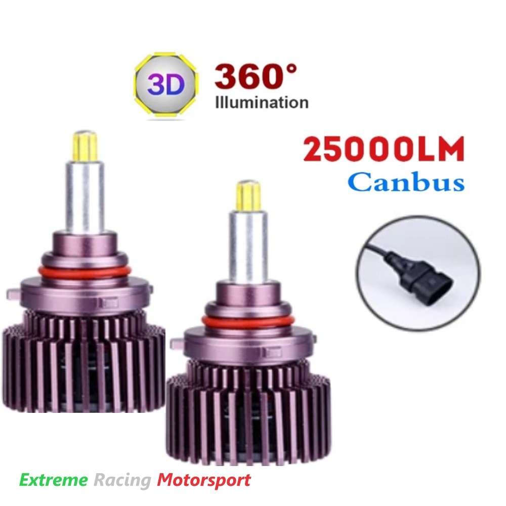 Xtreme Racing Lampadine LED ERM R9 360° HIR2 9012 25K bianche 2 pezzi