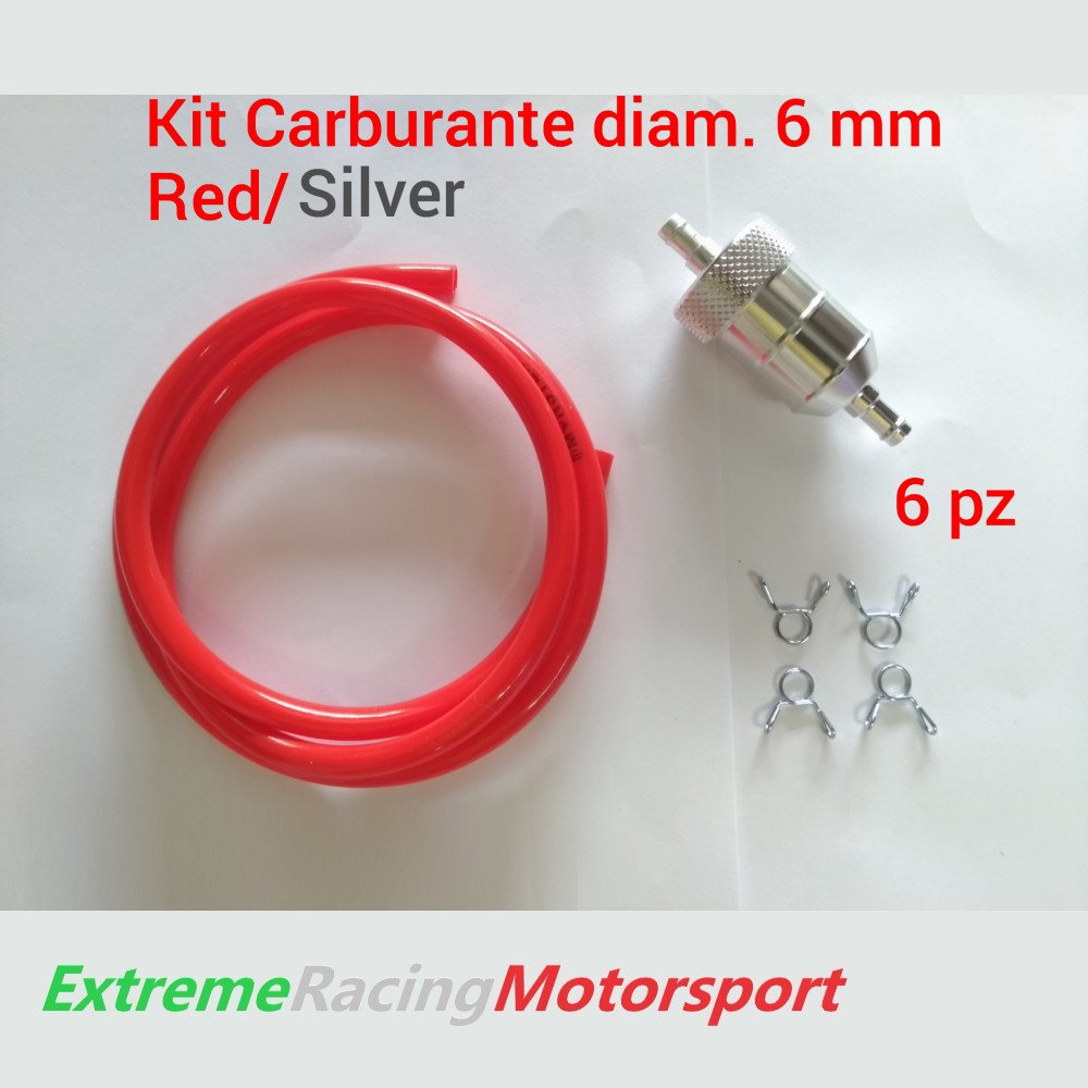 Xtreme Racing Impianto Carburante tubo silicone benzina 5×7 mm rosso, 1 m, bassa pressione