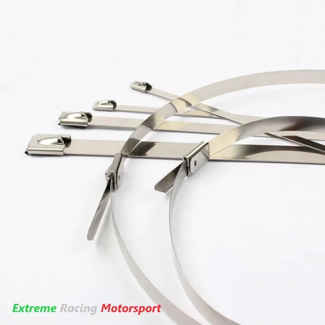 Xtreme Racing Impianto Carburante e Regolatori di Pressione Fascette Acciaio Inox T304 10 pz 7,9 x 1000 mm Alta Temperatura