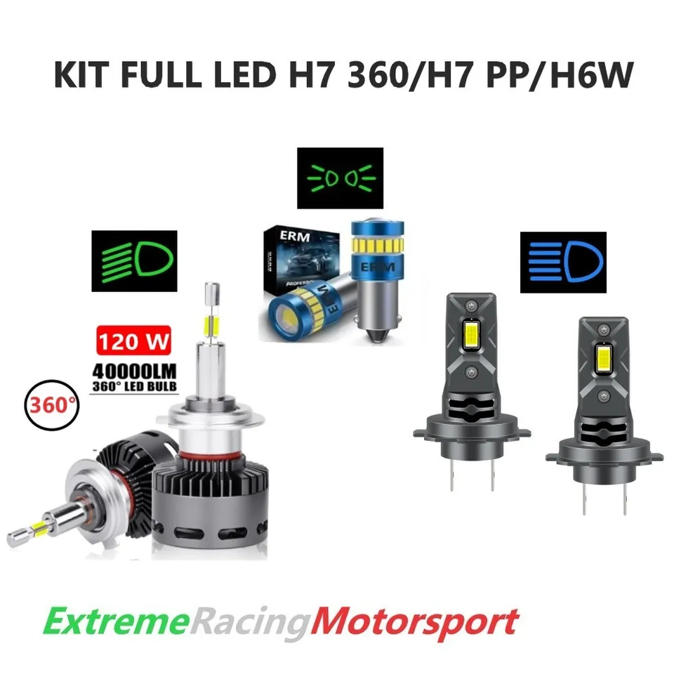 Xtreme Racing Kit Illuminazione LED Kit Lampade Full LED H6W/H7 360° 40K/H7 PP 6000K
