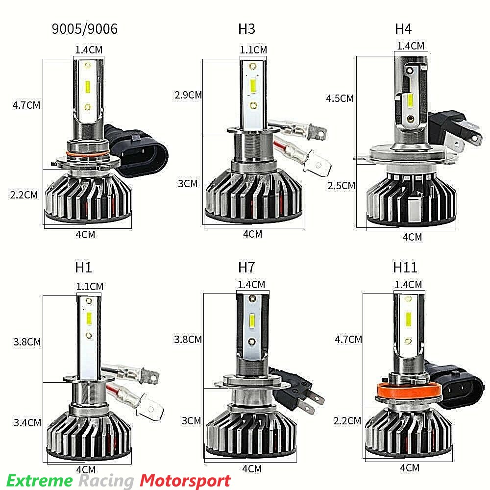 Xtreme Racing Lampadine LED ERM 20K 1860 CPS lampada di ricambio 6000K 72 W