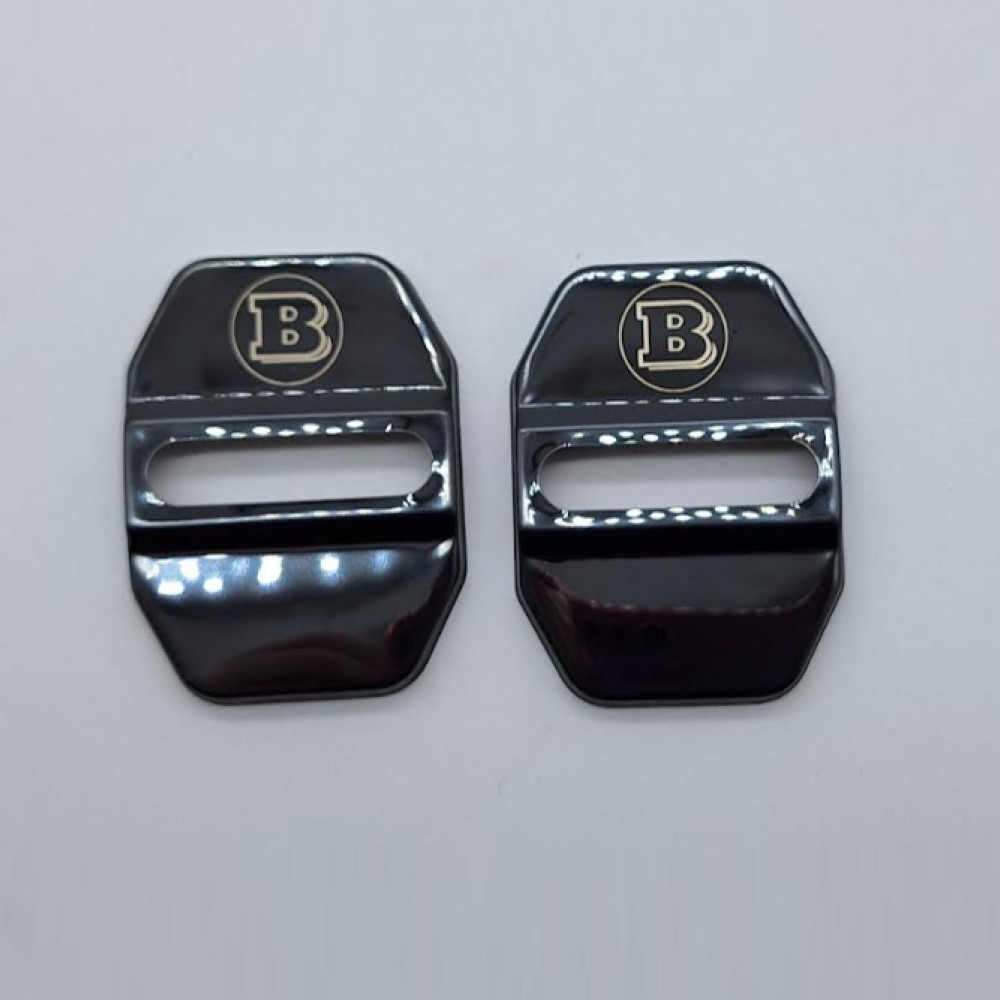 Xtreme Racing Decorazioni Auto e Adesivi Black Brabus cornici serrature metallo lucido coppia