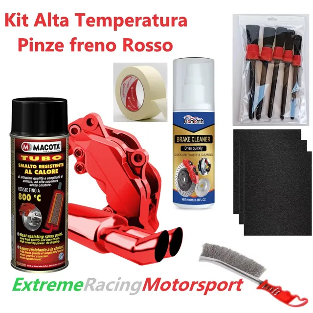 Xtreme Racing Decorazioni Auto e Adesivi Kit Vernice Pinze Freno rosso 800°C