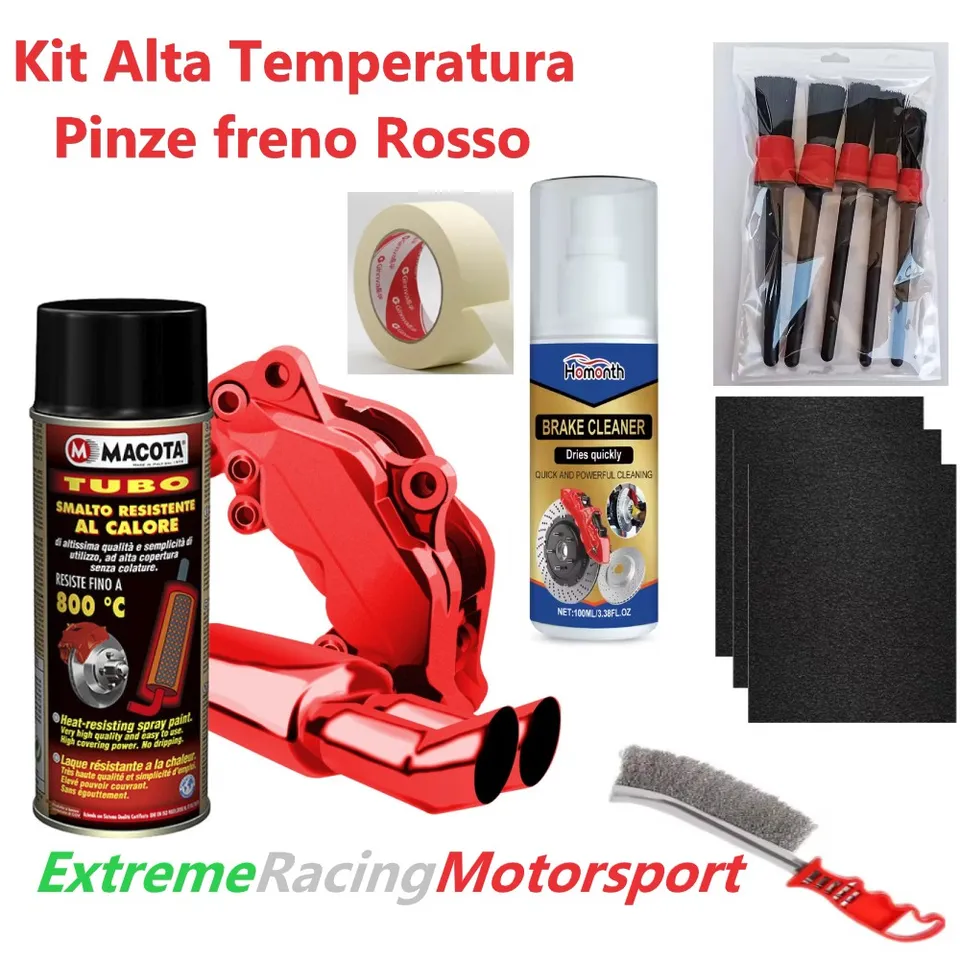 Xtreme Racing Decorazioni Auto e Adesivi Kit Vernice Pinze Freno rosso 800°C