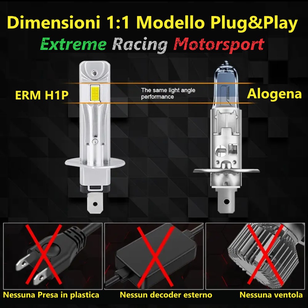 Xtreme Racing Kit Illuminazione LED FULL LED H7 360° 40K/H1 PP