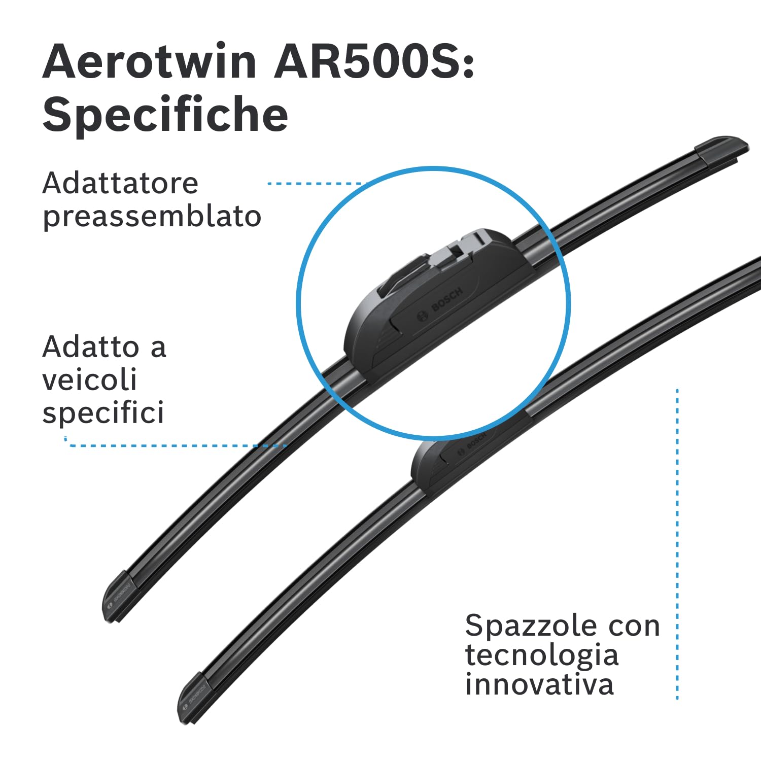 Bosch Spazzole tergicristallo Aerotwin AR500S 500/500 mm
